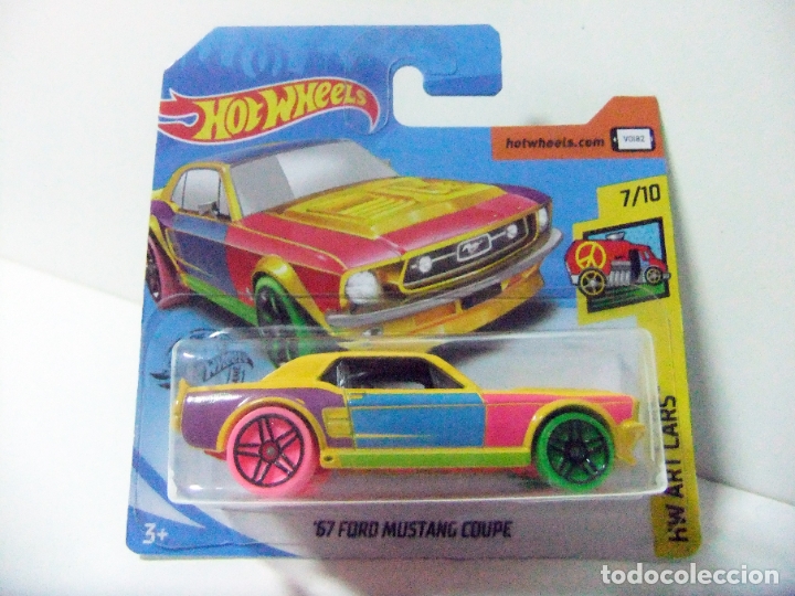 Carros em escala Hot Wheels: &acute;67 FORD MUSTANG COUP&Eacute; 1967 - HOT WHEELS MATTEL HW ART CARS 2019 ESCALA 1:64 - COCHE AUTOM&Oacute;VIL