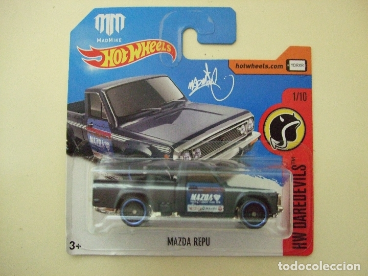 Carros em escala Hot Wheels: MAZDA REPU MAD MIKE - HOT WHEELS MATTEL HW DAREDEVILS 2017 ESCALA 1:64 - COCHE PICK UP PICKUP AUTO