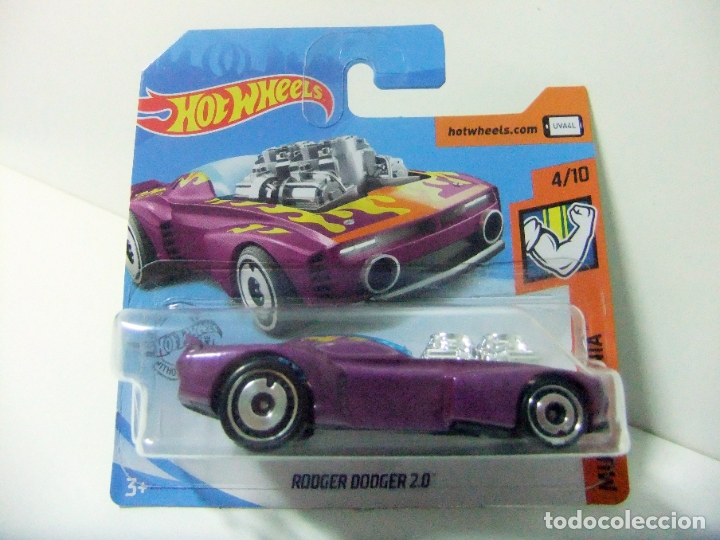 Model cars Hot Wheels: RODGER DODGER 2.0 - HOT WHEELS MATTEL MUSCLE MANIA 2019 4/10 - ESCALA 1:64 MINIATURA COCHE JUGUETE