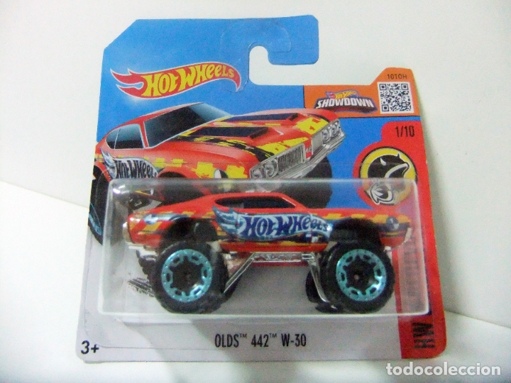 Model cars Hot Wheels: OLDS 442 W-30 - HOT WHEELS MATTEL HW DAREDEVILS 1/10 A&Ntilde;O 2016 - ESCALA 1:64 - COCHE AUTO OLDSMOBILE