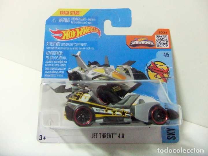 Model cars Hot Wheels: JET THREAT 4.0 - HOT WHEELS MATTEL HW SKY SHOW 4/5 A&Ntilde;O 2016 - ESCALA 1:64 - COCHE AVI&Oacute;N TRACK STARS
