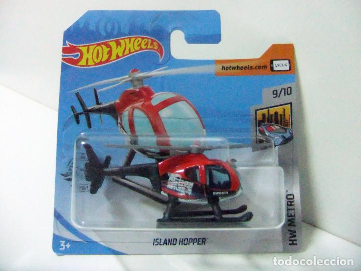 Model cars Hot Wheels: ISLAND HOPPER - HOT WHEELS MATTEL HW METRO A&Ntilde;O 2019 - ESCALA 1:64 HELICOPTERO ACTION NEWS NETWORK