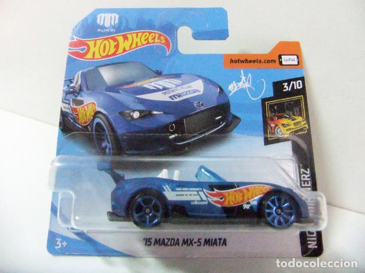 Carros em escala Hot Wheels: &acute;15 MAZDA MX-5 MIATA - HOT WHEELS HW NIGHTBURNERZ 2018 MAD MIKE - COCHE 1:64 AUTO MX5 MADMIKE