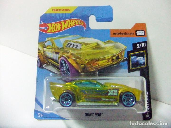 Model cars Hot Wheels: DRIFT ROD - HOT WHEELS MATTEL HW X-RAYCERS 2018 ESCALA 1:64 - COCHE AUTO TRACK STARS