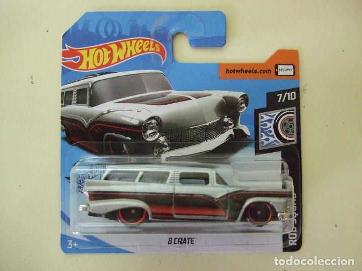 Model cars Hot Wheels: 8 CRATE - HOT WHEELS MATTEL ROD SQUAD 7/10 2020 ESCALA 1:64 - COCHE CUSTOM FORD RANCH WAGON 1955 55