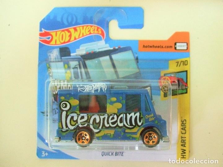 Modellautos Hot Wheels: QUICK BITE ICE CREAM HOT WHEELS HW ART CARS 2020 - ESCALA 1:64 - FOOD TRUCK FURGONETA VAN HELADOS