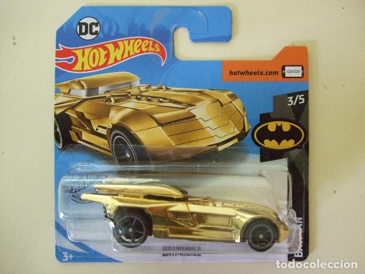Coches a escala Hot Wheels: BATMOBILE - HOT WHEELS MATTEL HW BATMAN 3/5 2020 - COCHE 1:64 DC COMICS CAR CROMADO DORADO BATM&Oacute;VIL