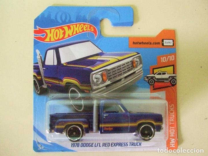 Model cars Hot Wheels: 1978 DODGE LI&acute;L RED EXPRESS TRUCK HOT WHEELS MATTEL HW HOT TRUCKS 2019 ESCALA 1:64 COCHE PICKUP LIL