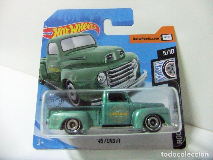 Carros em escala Hot Wheels: &acute;49 FORD F1 1949 - HOT WHEELS MATTEL ROD SQUAD 2020 5/10 ESCALA 1:64 COCHE CAMIONETA PICK UP PICKUP