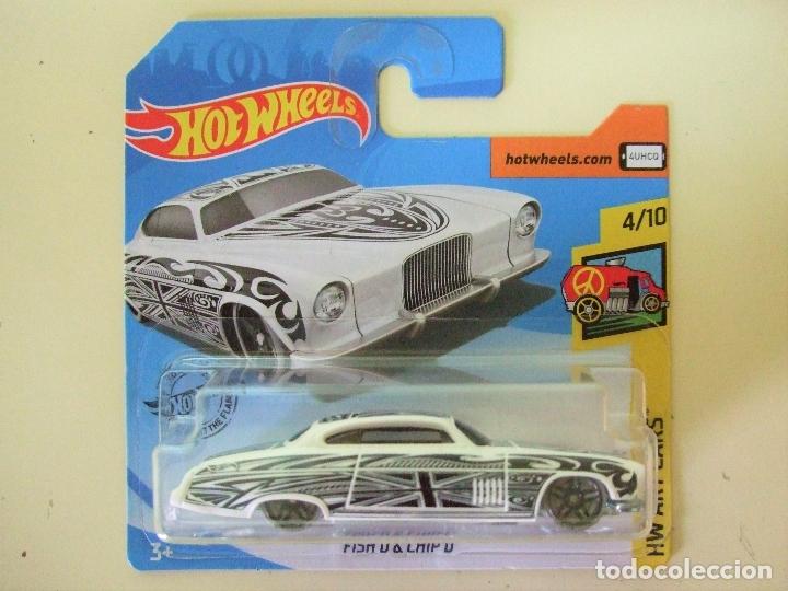 Model cars Hot Wheels: FISH&acute;D & CHIP&acute;D - HOT WHEELS MATTEL HW ART CARS 4/10 2020 ESCALA 1:64 COCHE AUTO ESTILO JAGUAR