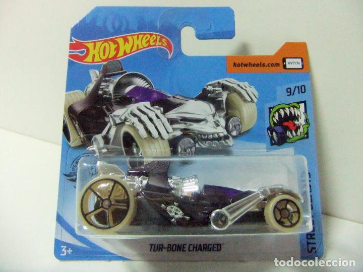 Coches a escala Hot Wheels: TUR-BONE CHARGED - HOT WHEELS MATTEL STREET BEASTS 2020 ESCALA 1:64 COCHE TURBONE CALAVERA ESQUELETO