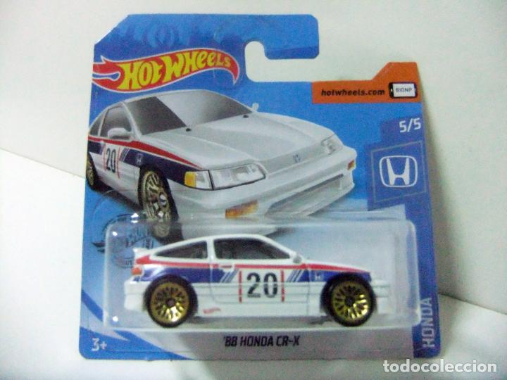Carros em escala Hot Wheels: &acute;88 HONDA CR-X 1988 - HOT WHEELS MATTEL 5/5 2020 ESCALA 1:64 - COCHE AUTOM&Oacute;VIL CRX BLANCO HW JUGUETE