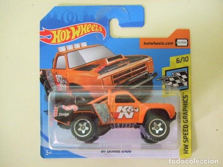 Model cars Hot Wheels: &acute;87 DODGE D100 1987 - HOT WHEELS MATTEL HW SPEED GRAPHICS 6/10 2020 COCHE 1:64 PICKUP PICK UP K & N