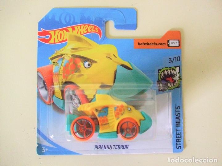 Model cars Hot Wheels: PIRANHA TERROR - HOT WHEELS MATTEL HW STREET BEASTS 2019 - PIRA&Ntilde;A COCHE JUGUETE AUTOM&Oacute;VIL MONSTRUO