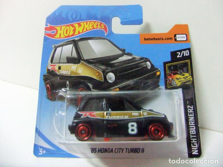 Model cars Hot Wheels: &acute;85 HONDA CITY TURBO II 1985 - HOT WHEELS MATTEL HW NIGHTBURNERZ 2019 2/10 ESCALA 1:64 - COCHE AUTO