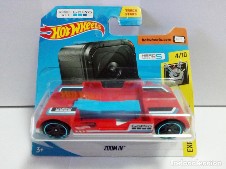 Model cars Hot Wheels: ZOOM IN - HOT WHEELS HW EXPERIMOTORS 2019 ESCALA 1:64 COCHE C&Aacute;MARA GOPRO HERO 5 SESSION TRACK STARS