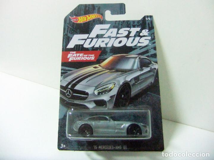 Carros em escala Hot Wheels: &acute;15 MERCEDES-AMG GT - HOT WHEELS MATTEL FAST & FURIOUS 1/5 - ESCALA 1:64 COCHE THE FATE OF THE