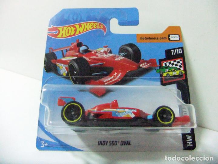 Model cars Hot Wheels: INDY 500 OVAL - HOT WHEELS MATTEL HW RACE DAY 7/10 2019 ESCALA 1:64 - COCHE JUGUETE BOLIDO CARRERAS