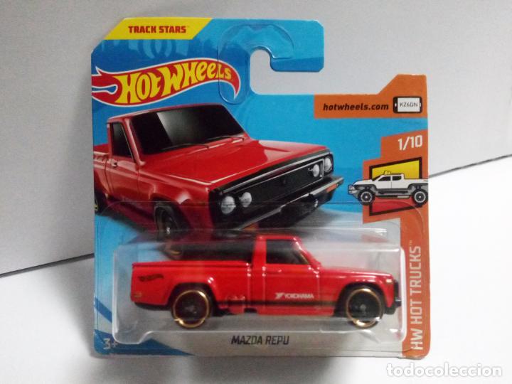 Carros em escala Hot Wheels: MAZDA REPU - HOT WHEELS MATTEL HW HOT TRUCKS 2018 ESCALA 1:64 COCHE AUTO PICK UP PICKUP TRACK STARS