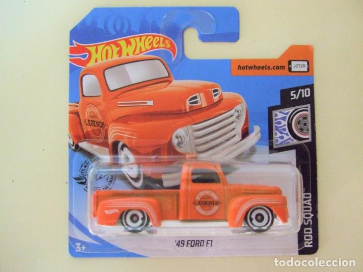 Carros em escala Hot Wheels: &acute;49 FORD F1 1949 - HOT WHEELS MATTEL ROD SQUAD 2020 5/10 ESCALA 1:64 COCHE CAMIONETA PICK UP PICKUP