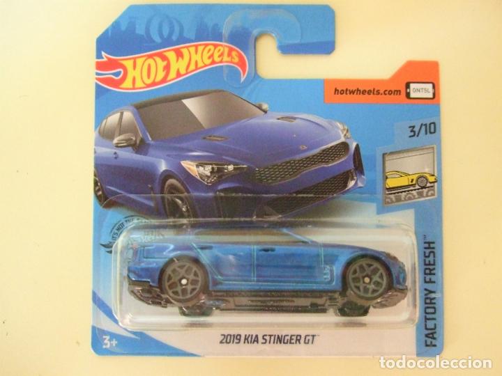 Carros em escala Hot Wheels: 2019 KIA STINGER GT - HOT WHEELS MATTEL FACTORY FRESH 3/10 2020 - COCHE AZUL AUTO JUGUETE 19