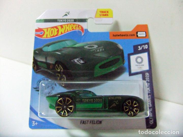Model cars Hot Wheels: FAST FELION ATHLETICS - HOT WHEELS OLYMPIC GAMES TOKYO 2020 3/10 - COCHE JUEGOS OLIMPICOS ATLETISMO