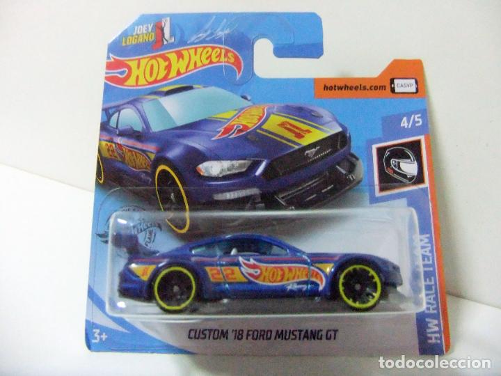 Carros em escala Hot Wheels: CUSTOM &acute;18 FORD MUSTANG GT JOEY LOGANO - HOT WHEELS HW RACE TEAM 4/5 2020 - ESCALA 1:64 COCHE NASCAR