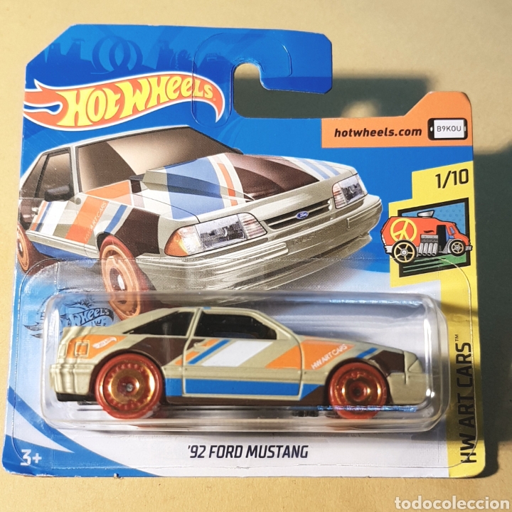 Carros em escala Hot Wheels: (ETB) HOT WHEELS: '92 FORD MUSTANG. 1/10. HW ART CARS