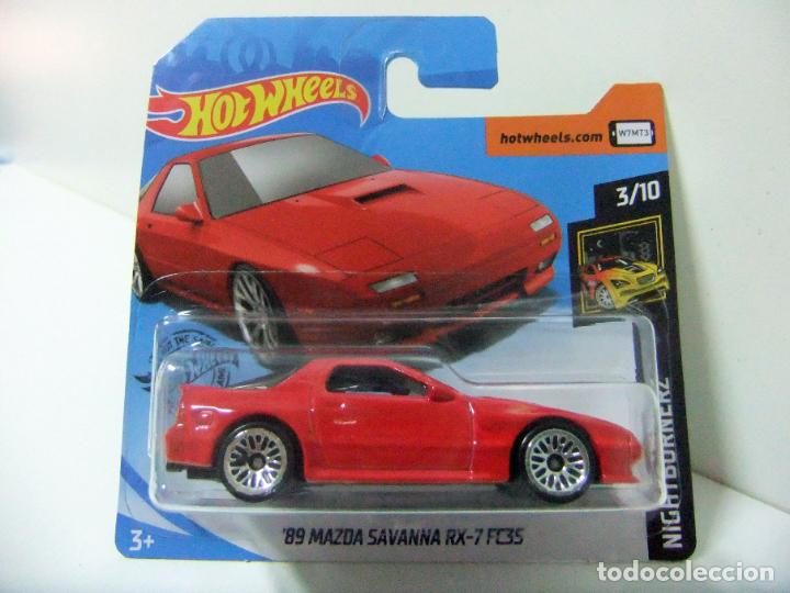 Coches a escala Hot Wheels: '89 MAZDA SAVANNA RX-7 FC3S - HOT WHEELS MATTEL NIGHTBURNERZ 2020 - ESCALA 1:64 COCHE 1989 RX7 FC35