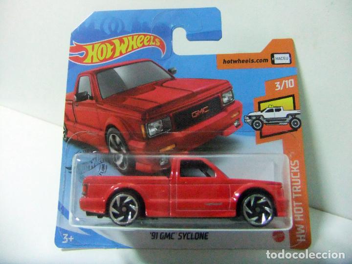 Coches a escala Hot Wheels: &acute;91 GMC SYCLONE - HOT WHEELS MATTEL HW HOT TRUCKS 3/10 2020 ESCALA 1:64 COCHE PICK UP 1991 PICKUP