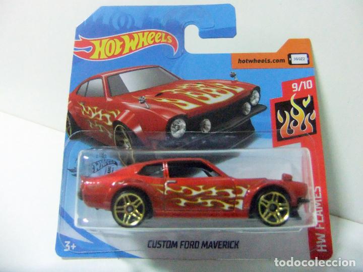 Carros em escala Hot Wheels: CUSTOM FORD MAVERICK - HOT WHEELS MATTEL HW FLAMES 2020 9/10 - ESCALA 1:64 - COCHE AUTO JUGUETE