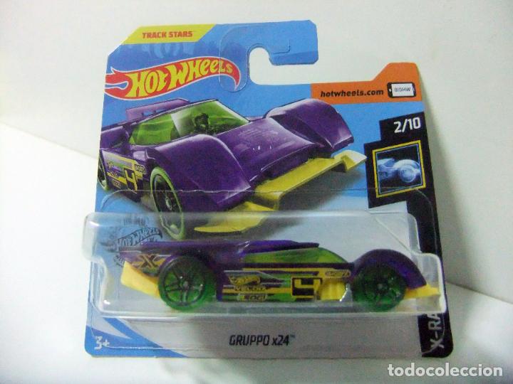 Carros em escala Hot Wheels: GRUPPO X24 - HOT WHEELS MATTEL X-RAYCERS 2/10 A&Ntilde;O 2019 ESCALA 1:64 - COCHE AUTOM&Oacute;VIL TRACK STARS
