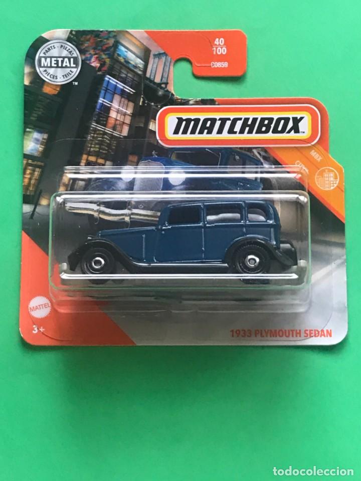 Coches a escala Hot Wheels: MATCHBOX 2020 - 1933 PLYMOUTH SEDAN - 40/100- NUEVO EN BLISTER - ESCALA 1:64 - TIPO HOT WHEELS