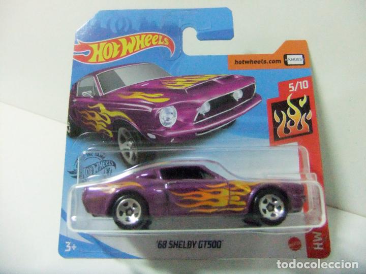 Coches a escala Hot Wheels: &acute;68 SHELBY GT500 HOT WHEELS MATTEL HW FLAMES 2020 5/10 - ESCALA 1:64 MUSTANG COCHE FORD GT 500 1968