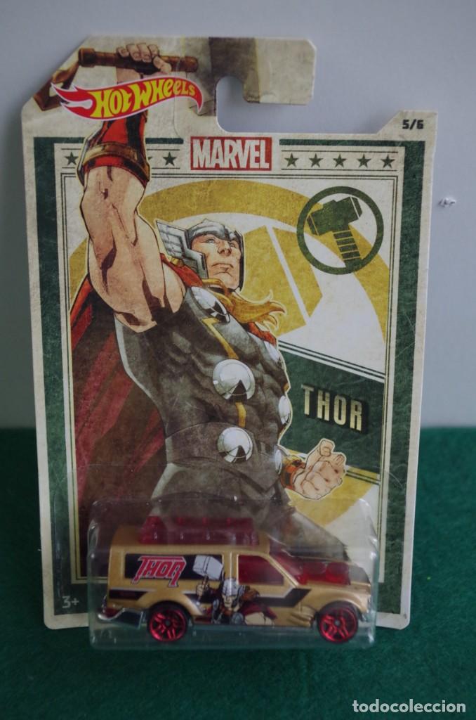 Coches a escala Hot Wheels: HOT WHEELS MARVEL THOR TIME SHIFTER - Foto 1