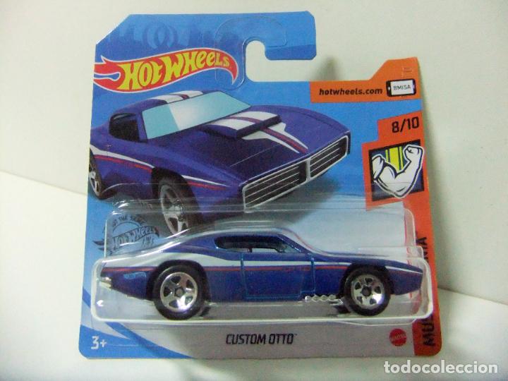 Coches a escala Hot Wheels: CUSTOM OTTO - HOT WHEELS MATTEL MUSCLE MANIA 8/10 2020 - ESCALA 1:64 COCHE AZUL JUGUETE HW