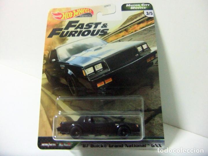Auto in scala Hot Wheels: `87 BUICK GRAND NATIONAL GNX HOT WHEELS PREMIUM MATTEL FAST & FURIOUS MOTOR CITY MUSCLE 1:64 COCHE