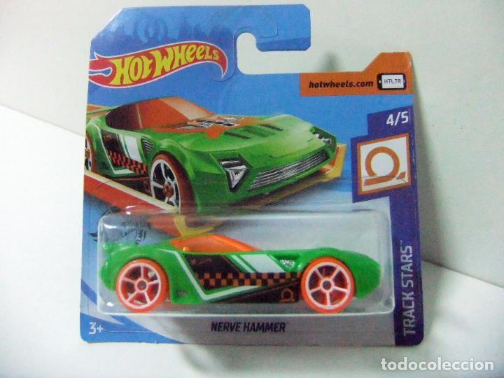 Auto in scala Hot Wheels: NERVE HAMMER - HOT WHEELS MATTEL TRACK STARS 4/5 2020 ESCALA 1:64 - COCHE AUTO JUGUETE VERDE