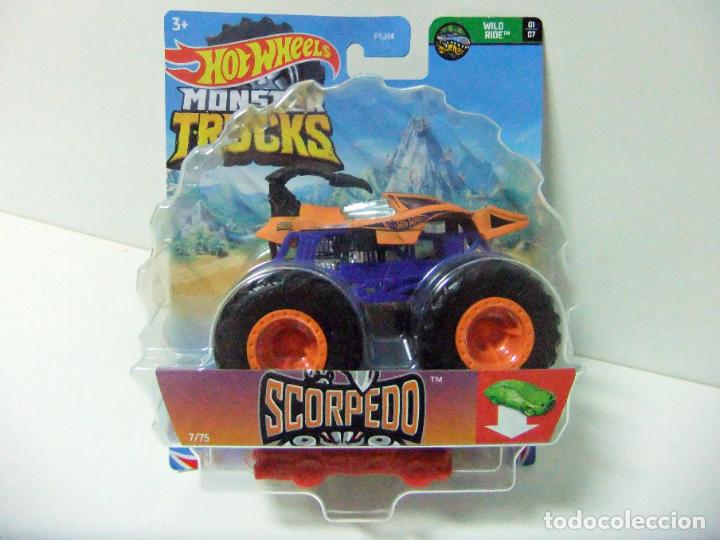 Voitures miniatures Hot Wheels: SCORPEDO - HOT WHEELS MATTEL MONSTER TRUCKS 2021 WILD RIDE 1/7 - COCHE 1:64 ESCORPI&Oacute;N ANIMAL JUGUETE