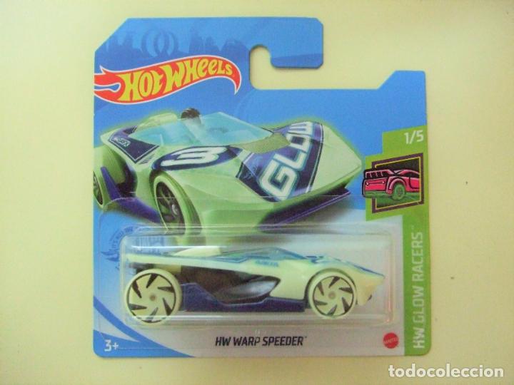 Auto in scala Hot Wheels: HW WARP SPEEDER - HOT WHEELS MATTEL GLOW RACERS 1/5 2021 ESCALA 1:64 - COCHE AUTOMOVIL LUZ LIGHT