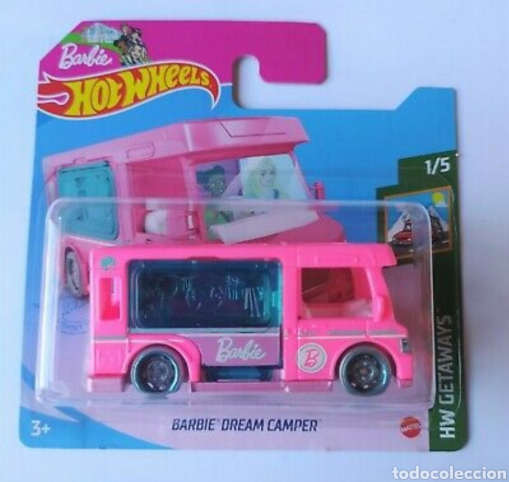 Auto in scala Hot Wheels: HOT WHEELS BARBIE DREAM CAMPER. HW GETAWAYS 2021. HOTWHEELS 1/64.