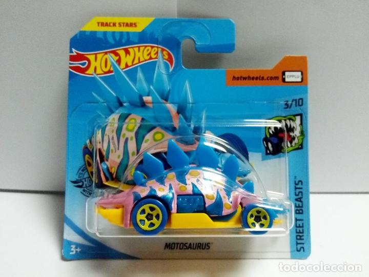 Carros em escala Hot Wheels: MOTOSAURUS - HOT WHEELS STREET BEASTS 2020 - COCHE TRACKS STARS JUGUETE ANIMAL DINOSAURIO MONSTRUO