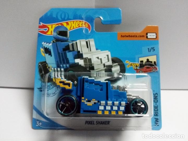 Carros em escala Hot Wheels: PIXEL SHAKER - HOT WHEELS MATTEL HW RIDE-ONS 1/5 A&Ntilde;O 2020 ESCALA 1:64 - COCHE JUGUETE PIXELADO AZUL
