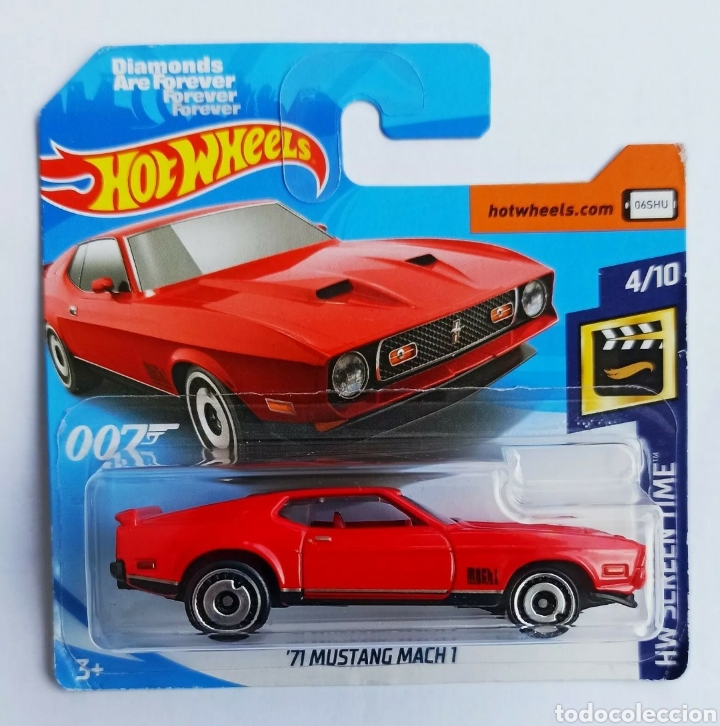 Carros em escala Hot Wheels: HOT WHEELS '71 FORD MUSTANG MACH 1 007. HOTWHEELS 1/64. HW SCREEN TIME 2019.