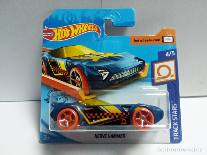 Carros em escala Hot Wheels: NERVE HAMMER - HOT WHEELS MATTEL TRACK STARS 4/5 2020 ESCALA 1:64 - COCHE AUTO JUGUETE CAR AZUL