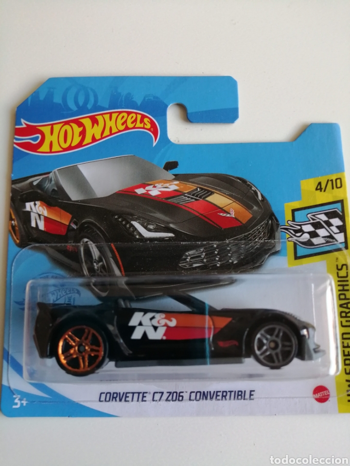 Carros em escala Hot Wheels: HOT WHEELS CORVETTE C7 Z06 CONVERTIBLE (2) NUEVO. HOTWHEELS 1/64. HW SPEED GRAPHICS SERIES 2021.