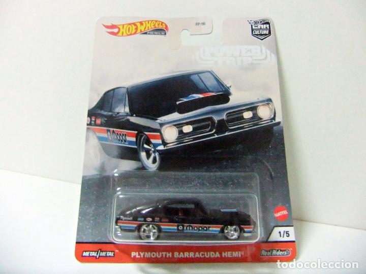 Auto in scala Hot Wheels: PLYMOUTH BARRACUDA HEMI HOT WHEELS PREMIUM MATTEL CAR CULTURE 1/5 2020 POWER TRIP - 1:64 COCHE MOPAR