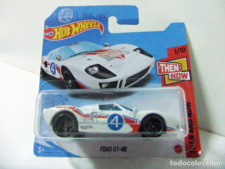 Model cars Hot Wheels: FORD GT-40 GUMBALL 3000 - HOT WHEELS MATTEL THEN AND NOW 1/10 2021 ESCALA 1:64 - COCHE GT40 GUM BALL