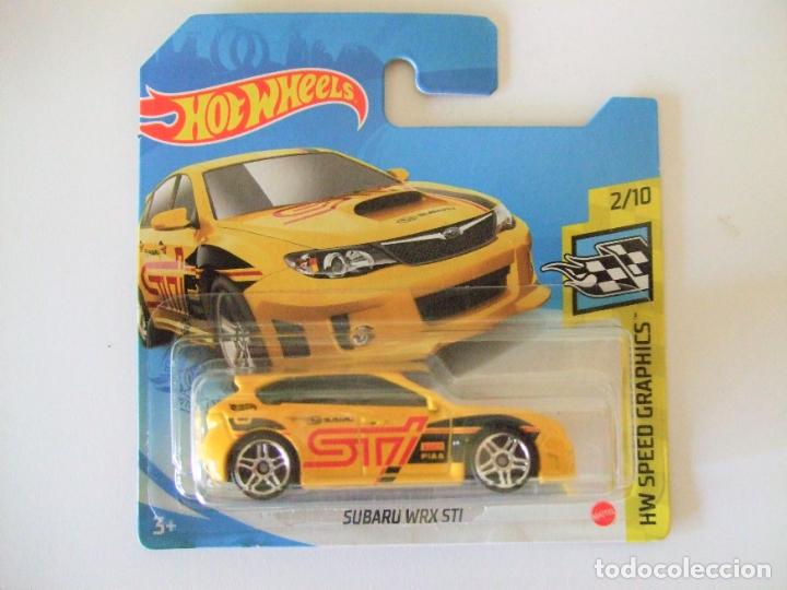 Carros em escala Hot Wheels: SUBARU WRX STI - HOT WHEELS MATTEL HW SPEED GRAPHICS 2/10 2021 ESCALA 1:64 - COCHE AUTO YELLOW CAR