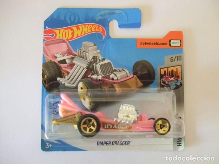 Carros em escala Hot Wheels: DIAPER DRAGGER - HOT WHEELS MATTEL HW METRO 6/10 2021 ESCALA 1:64 COCHE CAR CUSTOM DRAGSTER PINK